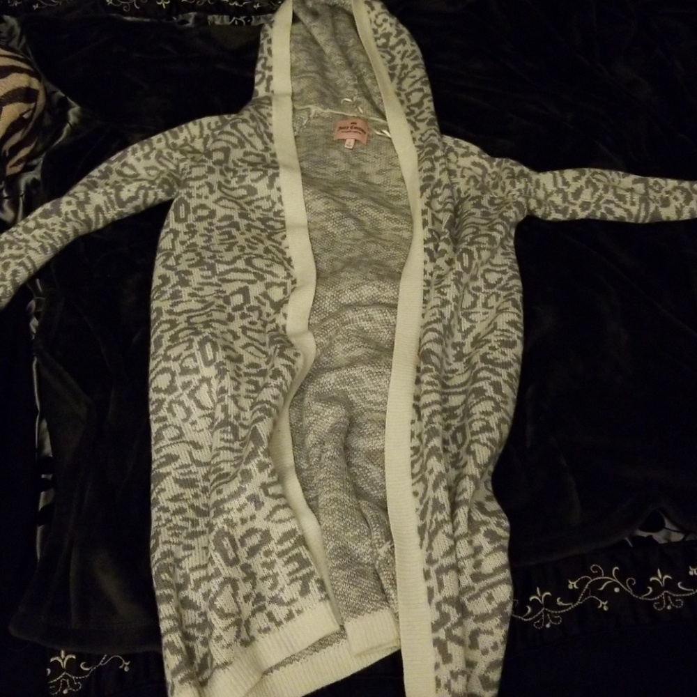 Juicy Couture long sleeve hooded cardigan